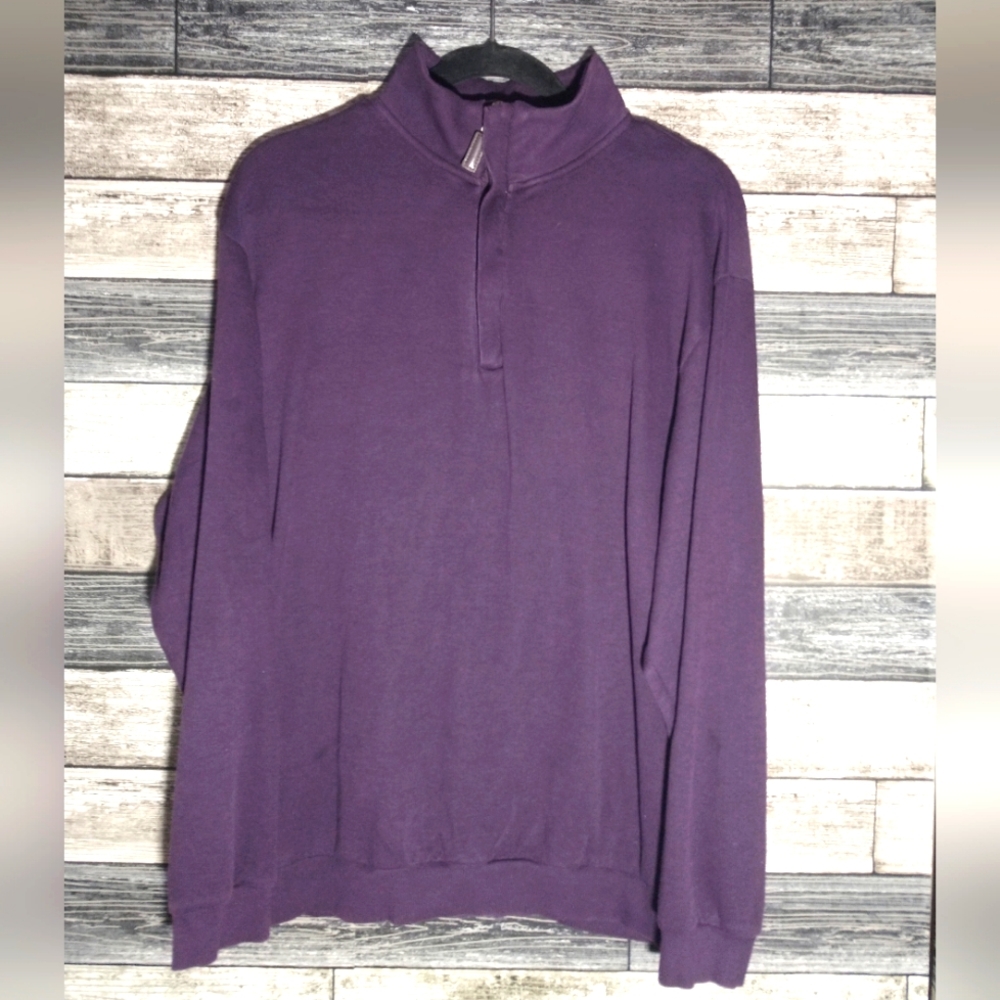 Roundtree and Yorke silky finish collection size m purple long sleeve sweater